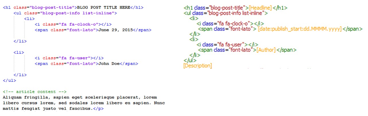 Abbildung: HTML-Code einer Bootstrap Komponente